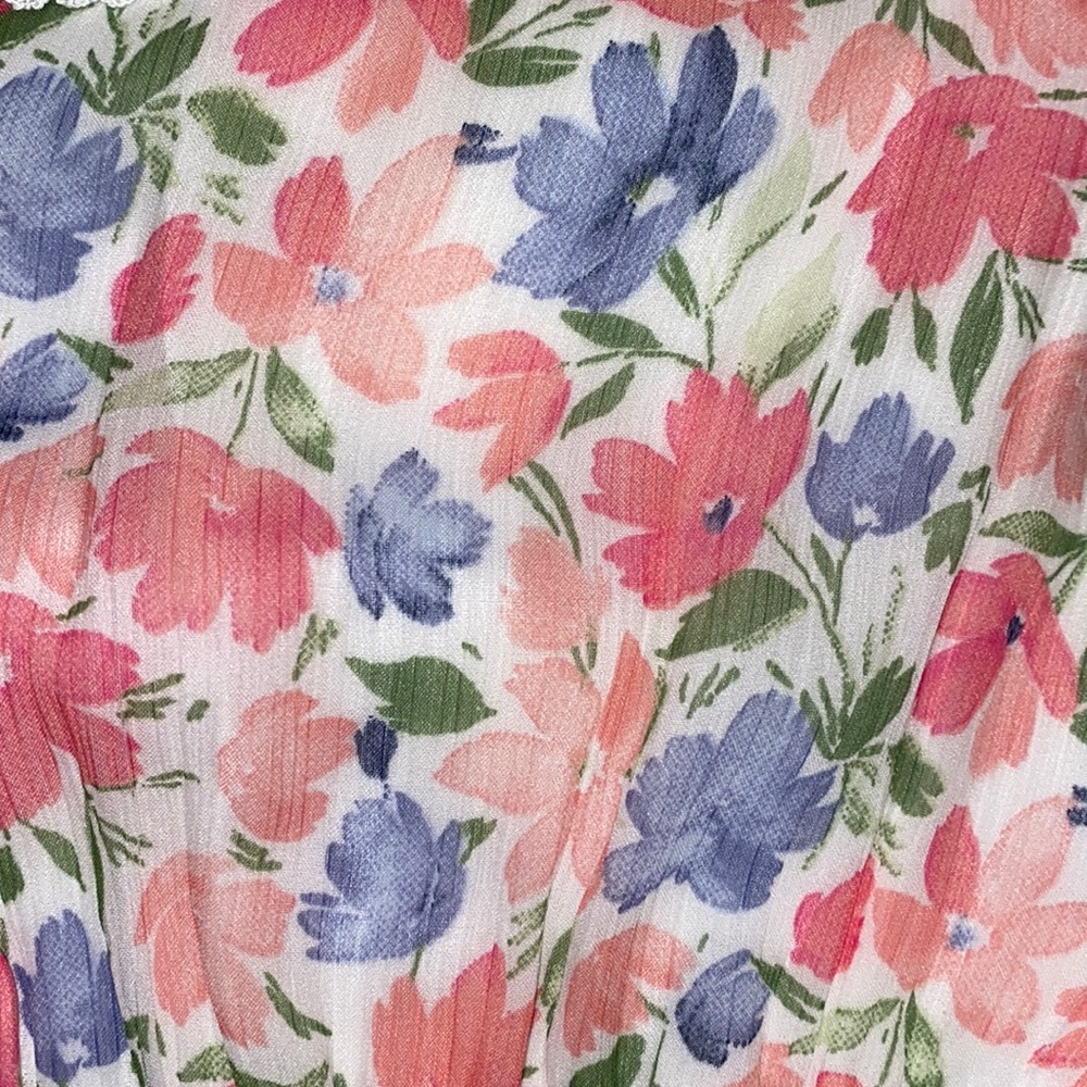 Multicolor Springtime Floral Romper - Picture 2 of 3
